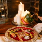 Luxury velvet saffron gift box with premium Persian threads