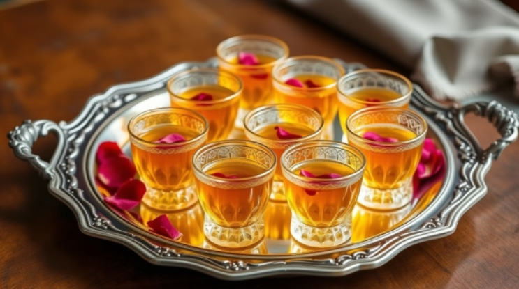 طرز تهیه شربت زعفران و گلاب ضد عطش به سبک قدیم